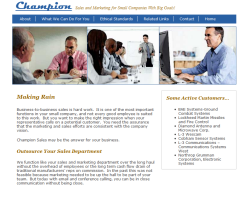 Link to Champion Sales Services, Inc. website
